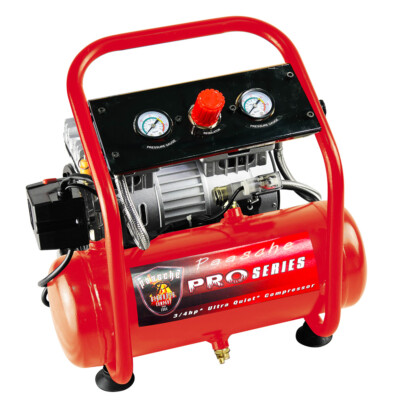 Paasche 3/4 HP Airbrush Compressor, Regulator, Moisture Trap & 2 Quick Connects