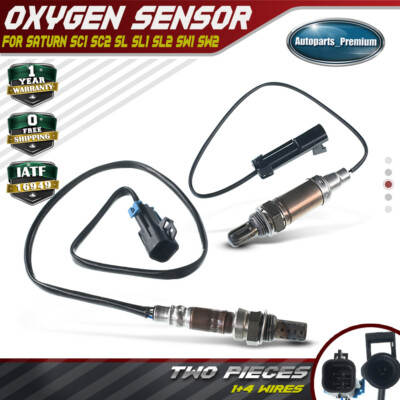 2x Oxygen Sensors for Saturn SC1 SC2 SL SL1 SL2 SW1 SW2 1996-1999 Up+ Downstream