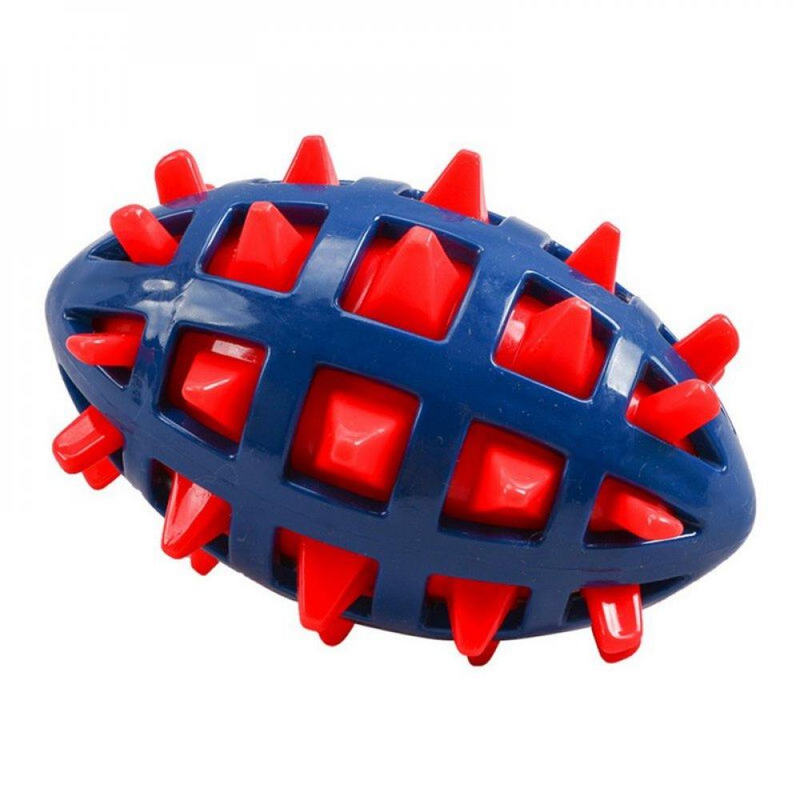 Spree Dog Chew Toys Ball Pet Interactive Bite Resistant Squeaky Rubber Football