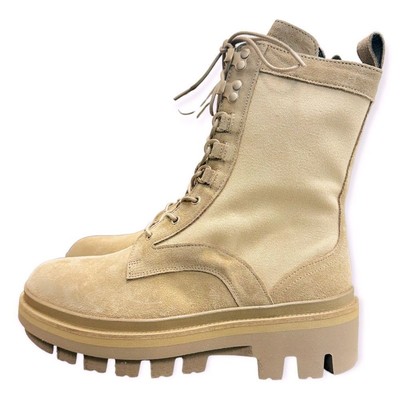 Pre-owned Allsaints All Saints Canvas/suede Beth Boot In Sand” Size 10 Women's In Tan