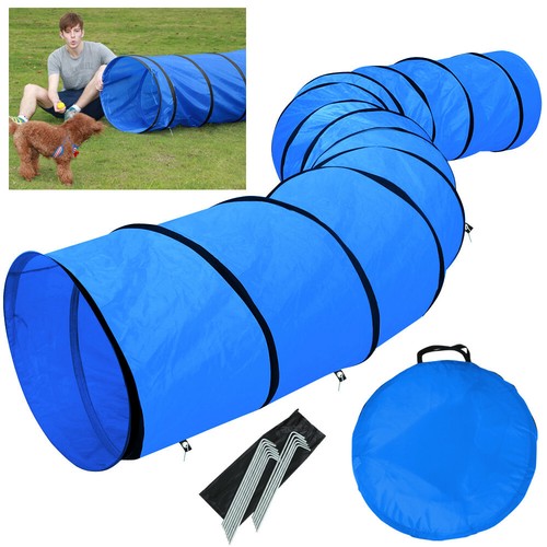 Hundetunnel Spieltunnel Training Tunnel Agilitytunnel mit Erdnägel & Tragetasche
