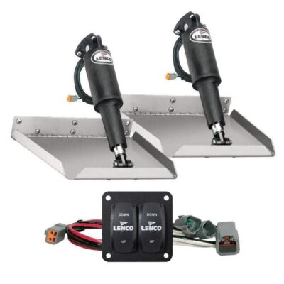 Lenco 12'' x 12'' Edgemount Trim Tab System & Double Rocker #15102-104