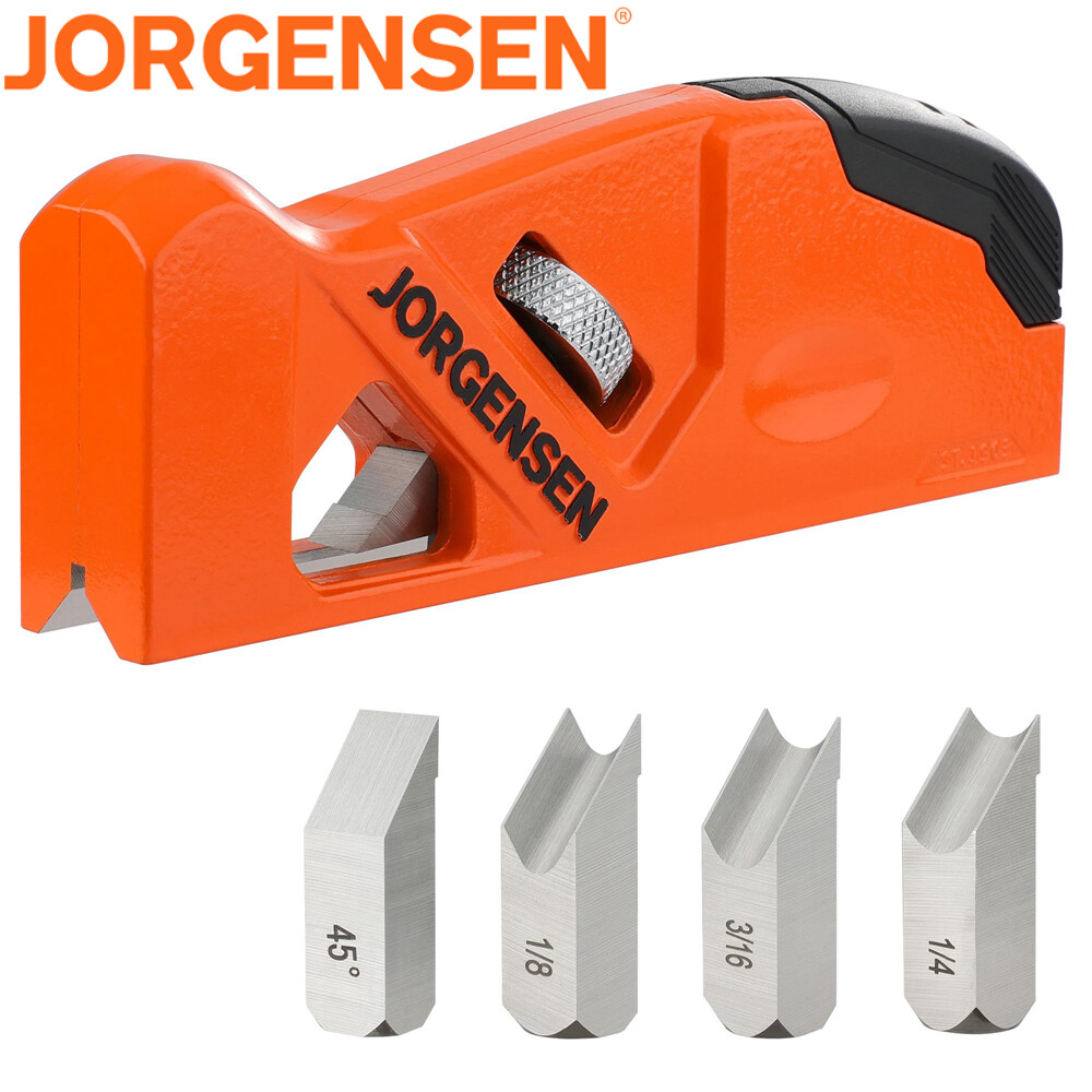 JORGENSEN Chamfer Plane Edge Corner Plane 4 Cutter Head Storage Space Hand Plane