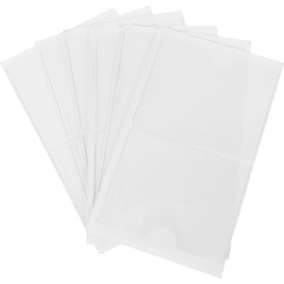  12Pcs Self-Adhesive Index Card Pockets Transparent Cards Bags Shipping Box