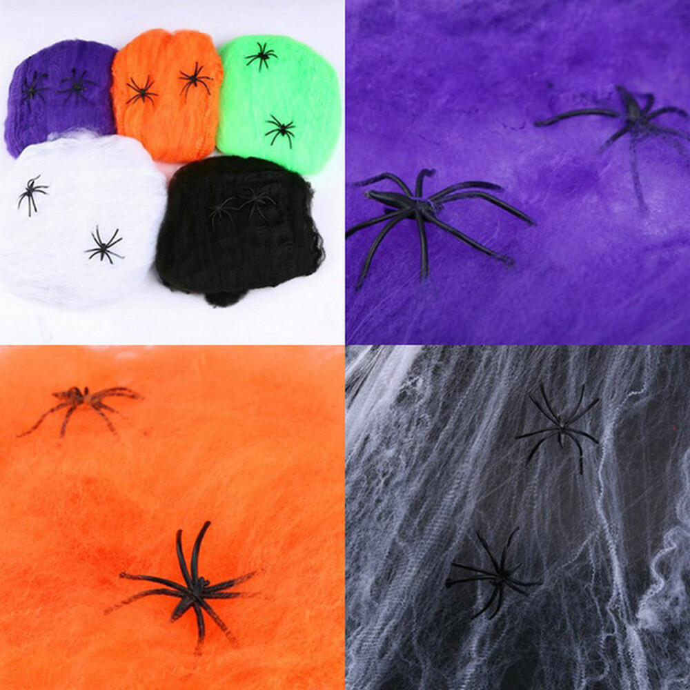 5 Sets Halloween Spider Web Horror Party Scene Props for Bar Halloween