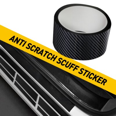 Carbon Fiber Sticker Door Body Anti-Scratch Protector Sill Scuff Cover Strip EAS