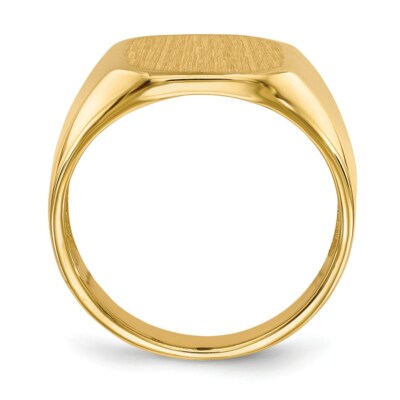 Pre-owned Superdealsforeverything Real 14kt Yellow Gold 15.5x13.0mm Open Back Mens Signet Ring S:10