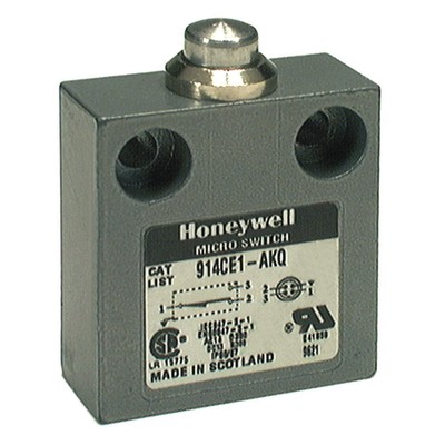 HONEYWELL 914CE1-3 NonPlugInLimitSwtch,Plunger,SPDT-1NO/1NC 12U188
