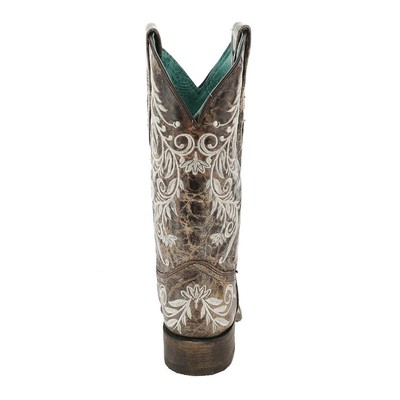Pre-owned Corral Boots Corral A4063 Women's Boot In Brown/white