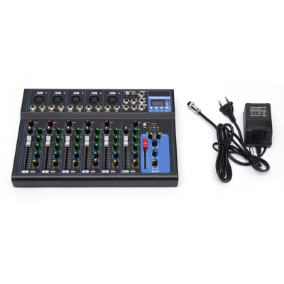  8 Kanal Digital Audio Mixer Bluetooth Mischpult USB Dj für Karaoke Audio Mixer