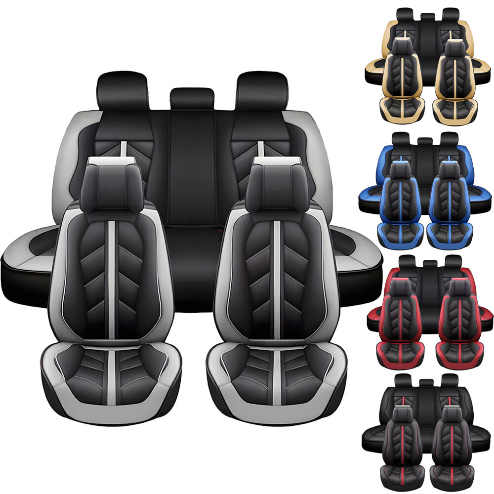 For TOYOTA Car Seat Cover Full Set 5-Seats Leather Front Rear Protector Cushion