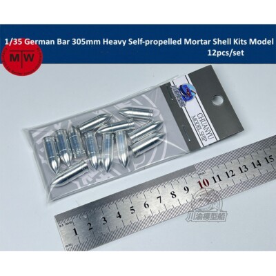 1/35 German Bar 305mm Heavy Self-propelled Mortar Metal Shell Kits Model 12pcs