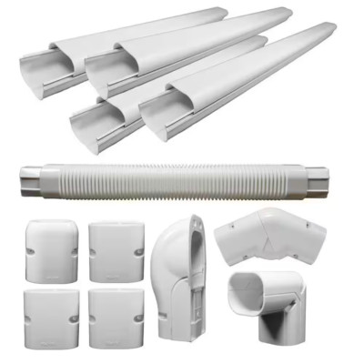 Decorative PVC Line Cover Kit for Mini Split Air Conditioners and Heat Pumps