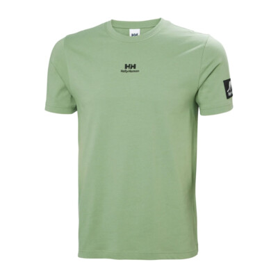 

Helly Hansen YU Patch SS Lifestyle Футболка мужская нефритовая, Зеленый, Helly Hansen YU Patch SS Lifestyle T-Shirt