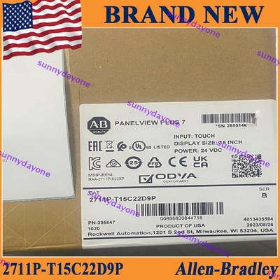 NEW Allen-Bradley PanelView Plus 7 Graphic Terminal 2711P-T15C22D9P