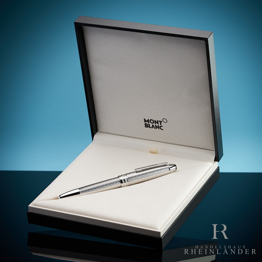 Montblnc Meisterstück Solitaire LeGrand Geometry Platinum Fountain