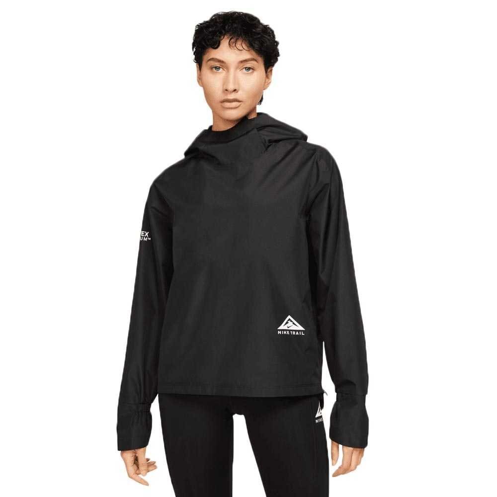

Черная водонепроницаемая женская беговая куртка Nike Trail Gore-Tex Infinium DM7565-010, Черный