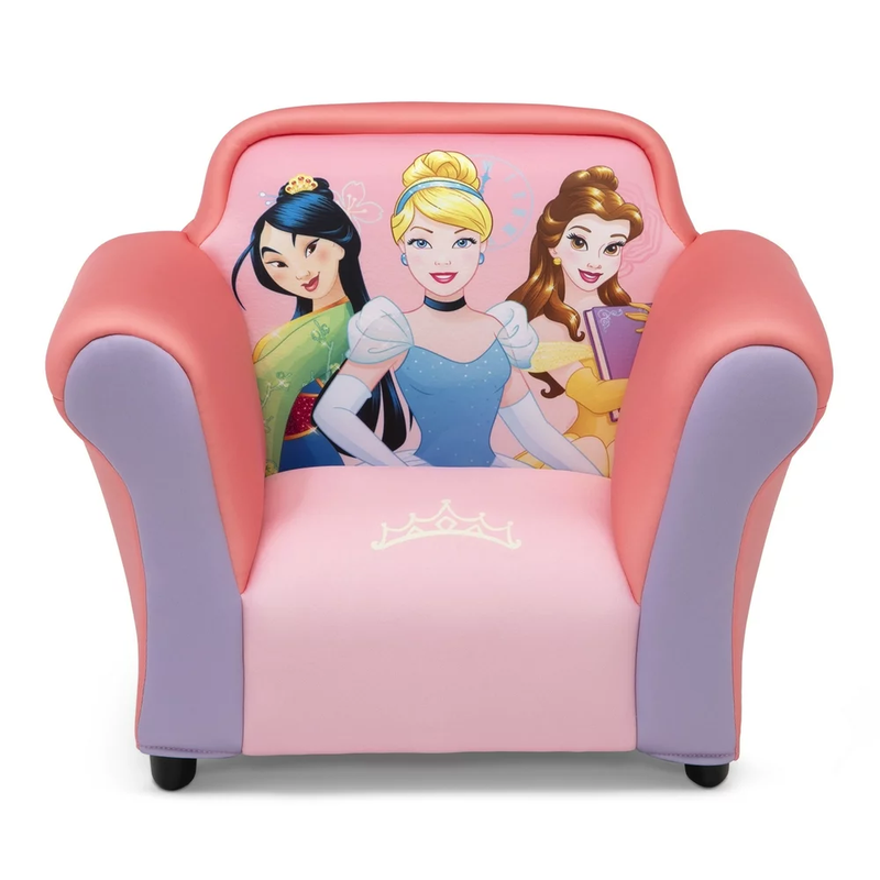 Kids Princess Upholstered Chair Plastic Sculpted Frame Children Toddler New Pink