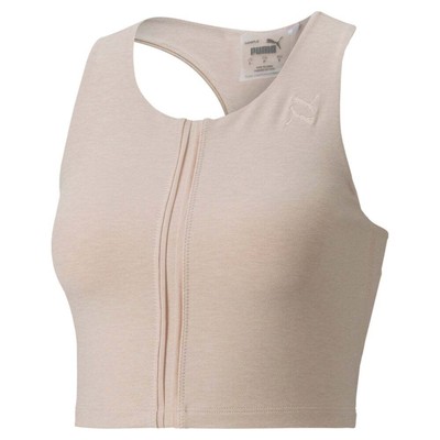 

Спортивная майка Puma Exhale Cut Out Cropped Crew Neck Womens Beige 52221247, Бежевый