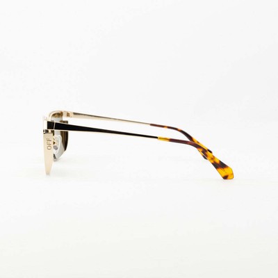 Pre-owned Off-white Oeri121s24met0017676 Yoder Sunglasses In Gold Mirror