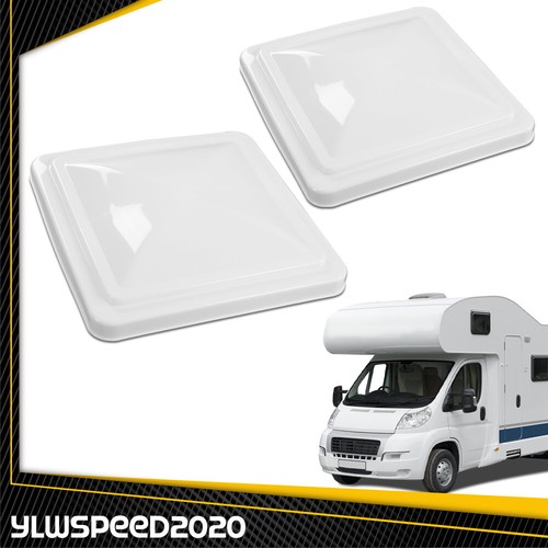 2 Pack White 14" x 14" Replacement Roof Vent Cover Camper RV Trailer Ventline
