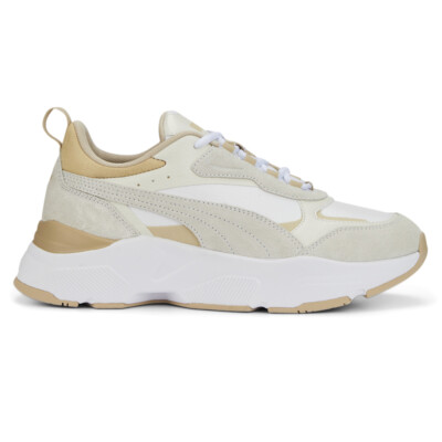 Puma Cassia Mix Lace Up  Womens Grey, White Sneakers Casual Shoes 39195901