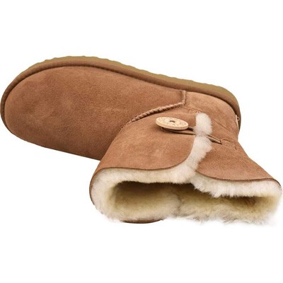 Pre-owned Ugg Bailey Button Ii Chestnut W-1016226-che Women's In Multicolor