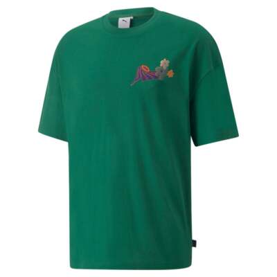 

Puma PAM X Graphic Crew Neck Футболка с коротким рукавом Мужские зеленые повседневные топы 5360, Зеленый, Puma P.A.M. X Graphic Crew Neck Short Sleeve T-Shirt