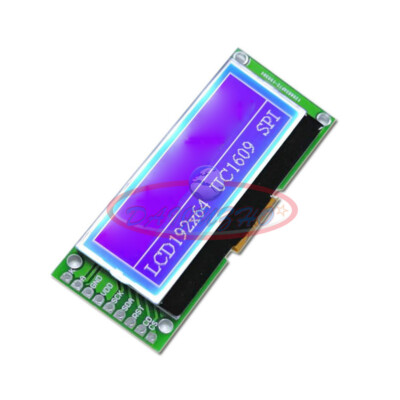 2'' 192x64 Graphic LCD Display Module Blue UC1609 SPI 3V
