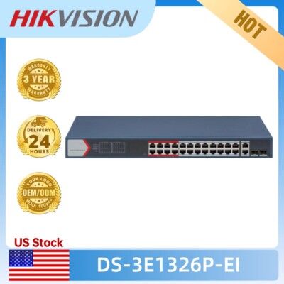 Hik DS-3E1326P-EI 24 Port Ethernet Smart PoE Switches Smart Managed STP/RSTP