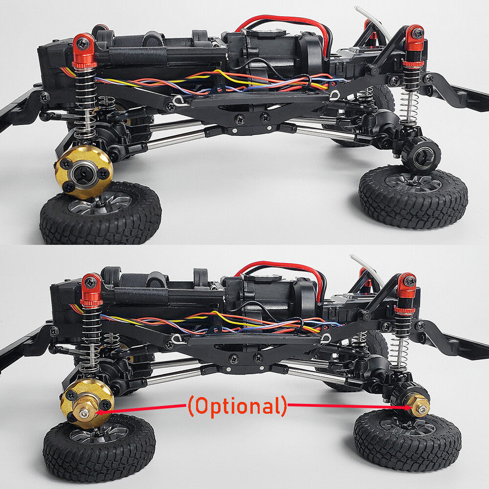 FLYXM 4PCS Wheel Rims Tires Kit For RC Kyosho MINI-Z 4x4 1/18 Jimny 1/24 SCX24
