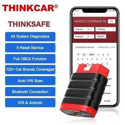 THINKCAR Bluetooth OBD2 Scanner Car Code Reader Full System Diagnostic Tool TPMS