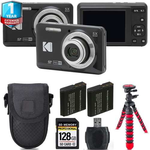 Kodak PIXPRO FZ55 Digital Camera (Black) + Extra Battery +1