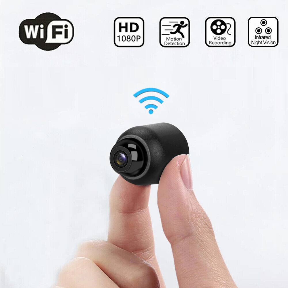Mini Spy WiFi Camera HD 1080P Hidden IR Night Vision DVR Home Nanny Security Cam