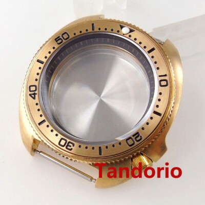 44MM Sapphire Glass Fit NH34 NH35A NH36A Automatic Solid Bronze Men's Watch Case
