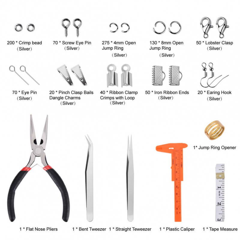 Paxcoo Jewelry Making Supplies Kit - Repair Tool with Accessories Pliers Finding