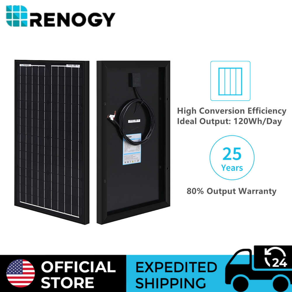 Renogy 30W 12V Mono Solar Panel New Edition 30Watts Solar Pa