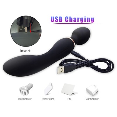 10 Speed-Double-Head-Vibrator-Massager-Wand-Mute-Wireless-USB-Rechargeable-Gift