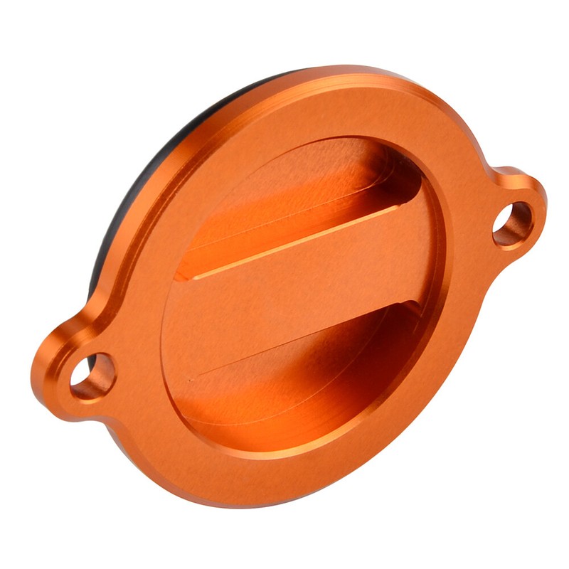 Aluminum Oil Filter Cover For KTM 690 SMC Supermoto Black/Orange 990 Adventure