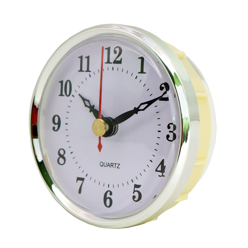 HILLHOME Mini Clock Insert 3-1/2 Inch 80 mm Round Quartz Clock Fit-up Movement