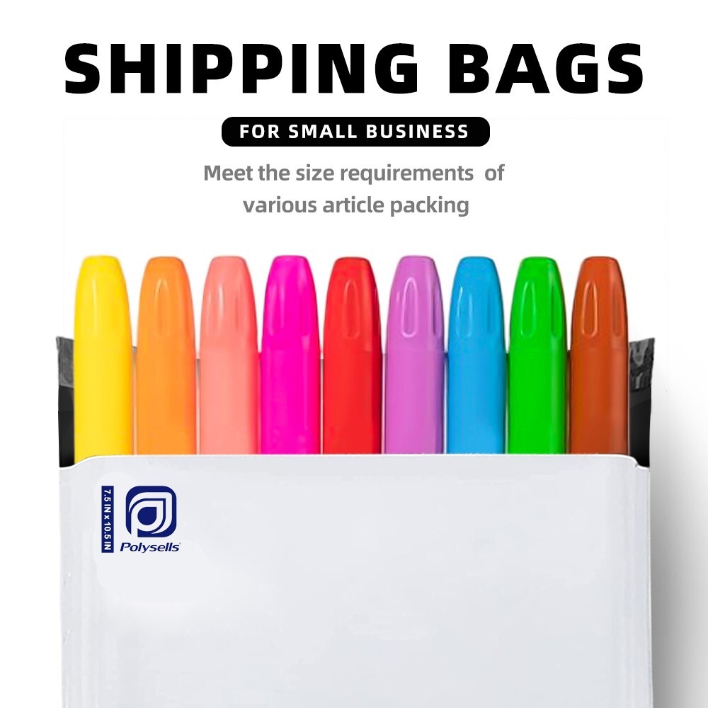 500 7.5x10.5 Poly Mailers Envelopes Self Sealing Shipping Mailers Bags POLYSELLS