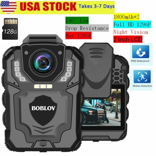 📸 BOBLOV HD 1296P Police Camcorder Body Camera with Audio vedio Recording 128GB