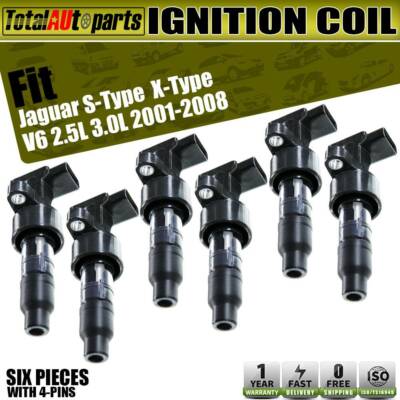 6x Ignition Coils Pack for Jaguar S-Type 2003-2008 X-Type 2002-2008 2.5L 3.0L