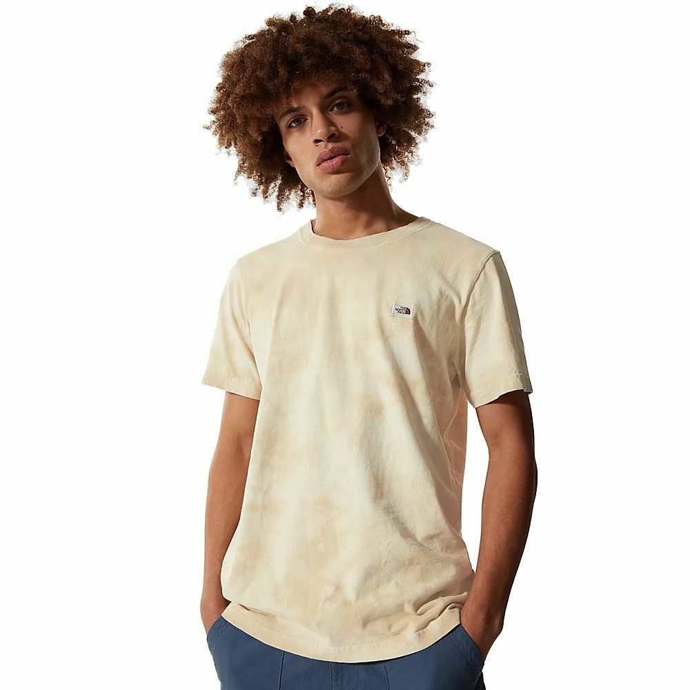 Футболка The North Face Tie Dye Wash T-Shirt Мужская бежевая спортивная одежда Спортивная футболка