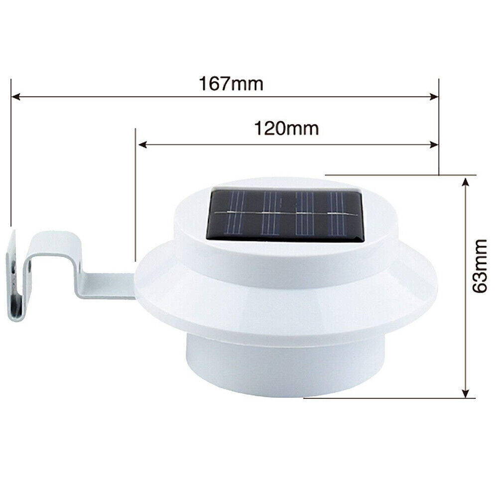 Waterproof Solar Power LED Outdoor Gutter Fence Wall Lights Pathway Deck Doorway