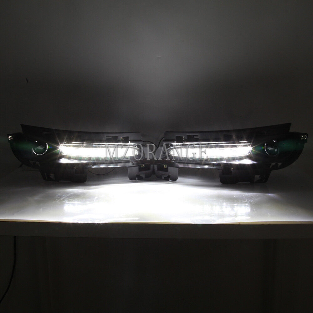 Pair LED DRL Daytime Running Fog Lights For 2012-2016 Jeep Grand Cherokee SRT8