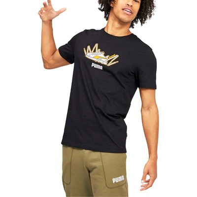 

Puma Sneaker Graphic Crew Neck Футболка с коротким рукавом Мужская черная спортивная повседневная футболка, Черный, Puma Sneaker Graphic Crew Neck Short Sleeve T-Shirt