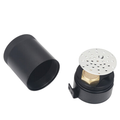 Black Baffled 2 Port Oil Catch Can Tank Compact Auto Air-Oil Separator Universal