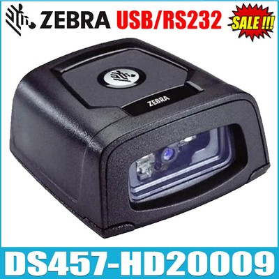 Zebra DS457-HD20009 High-Density 2D Fixed Mount Barcode Scanner USB / RS232 Kit