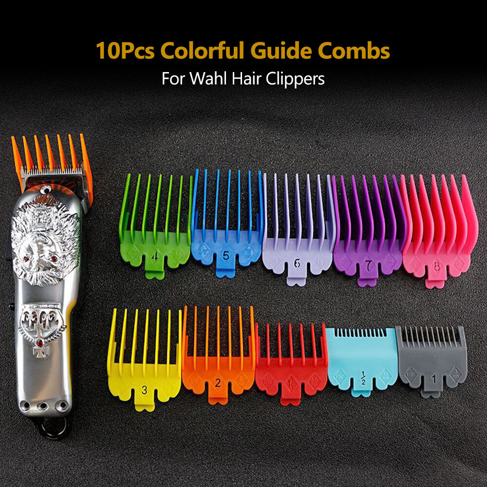 10 PCS For WAHL Hair Clipper Comb Guide Trimmer Guards Attachment (UK